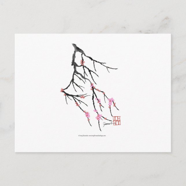 Pink Cherry Blossom 29, Tony Fernandes Postcard (Front)