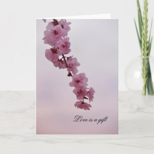 Pink Cherry Blossom Card