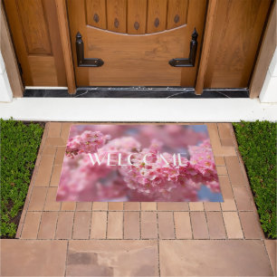 Pink Cherry Blossom Floral Sakura Doormat