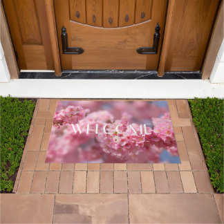 Pink Cherry Blossom Floral Sakura Doormat