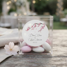 Pink Cherry Blossom Floral Watercolor wedding