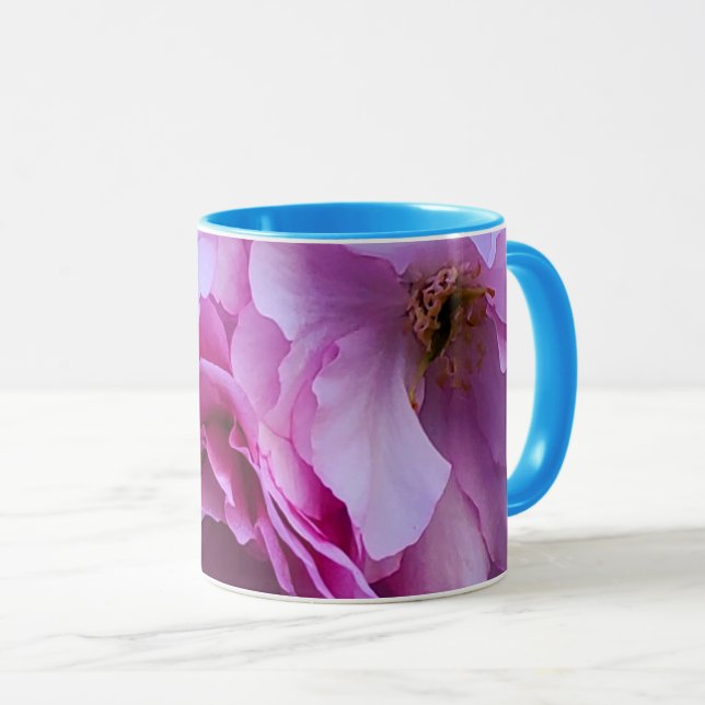 Pink Cherry Blossom Flowers Mug (Front Right)