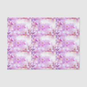 Pink Cherry Blossom Flowers Photo Pattern Tissue Paper