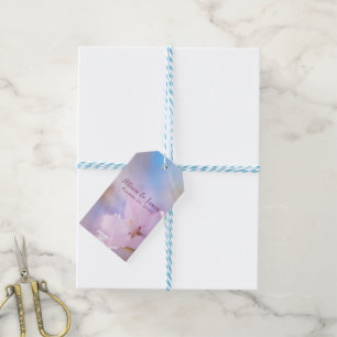 Pink cherry blossom gift tags