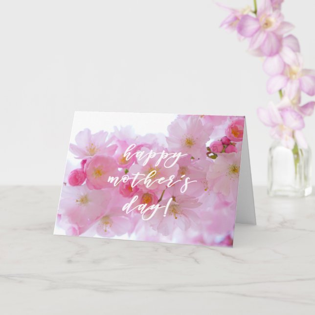 Pink Cherry Blossom | Happy Mother's Day Card (Orchid)