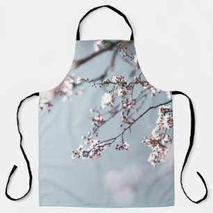 PINK CHERRY BLOSSOM IN CLOSE UP PHOTOGRAPHY APRON