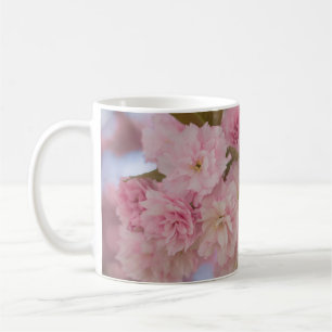PINK CHERRY BLOSSOM IN CLOSE UP PHOTOGRAPHY COFFEE MUG
