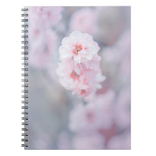 PINK CHERRY BLOSSOM IN CLOSE UP PHOTOGRAPHY NOTEBOOK