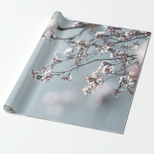 PINK CHERRY BLOSSOM IN CLOSE UP PHOTOGRAPHY WRAPPING PAPER