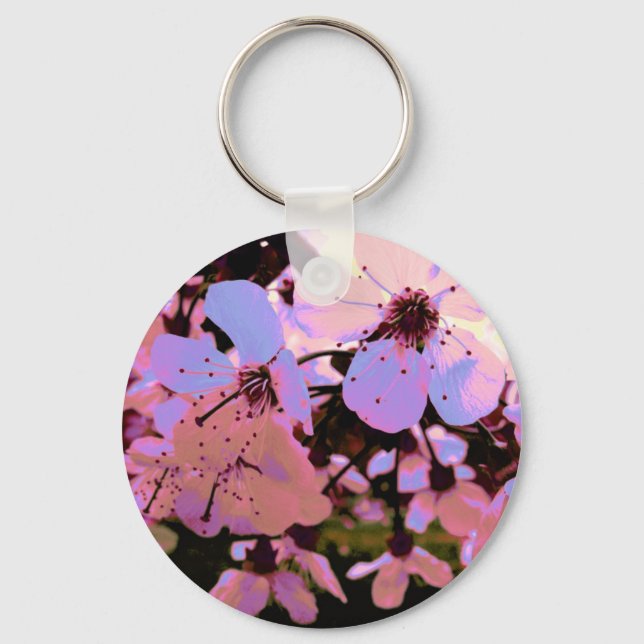 Pink Cherry Blossom Keychain (Front)