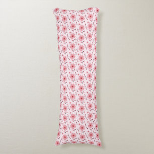 Pink Cherry Blossom Pattern Body Pillow