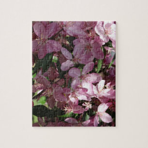 Pink Cherry Blossom photography Jigsaw Puzzle