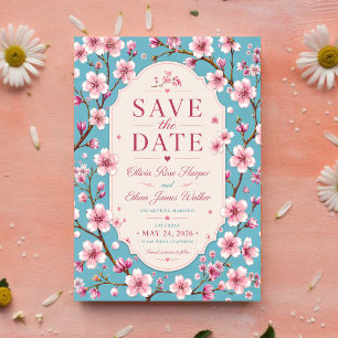 Pink Cherry Blossom Romantic Spring Elegant Sakura Acrylic Invitations