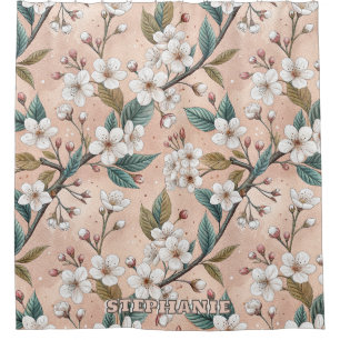 Pink Cherry Blossom Sakura Pattern on Pink (4)