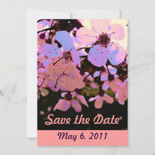Pink Cherry Blossom Save the Date