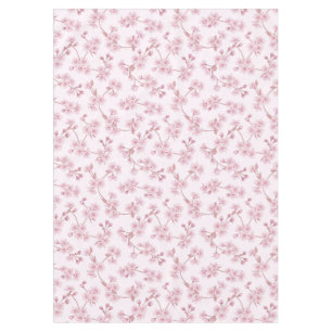 Pink Cherry Blossom Seamless Floral Pattern Tablecloth