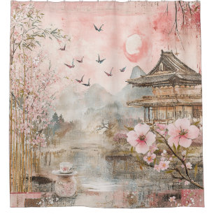 Pink Cherry Blossom Serenity Landscape (4)