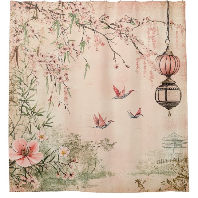 Pink Cherry Blossom Serenity Landscape  (7) (Front)