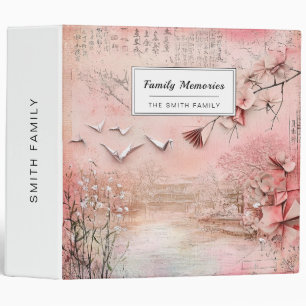 Pink Cherry Blossom Serenity Landscape (9) Binder
