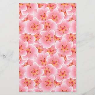 Pink Cherry Blossom Soap Wrap Paper Sheet