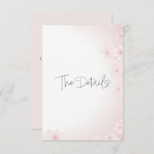 Pink Cherry Blossom The Details Enclosure Card