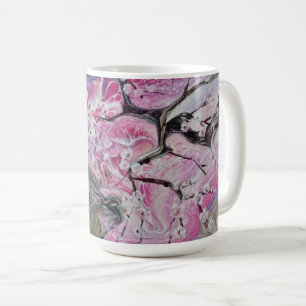 Pink cherry blossom tree coffee mug
