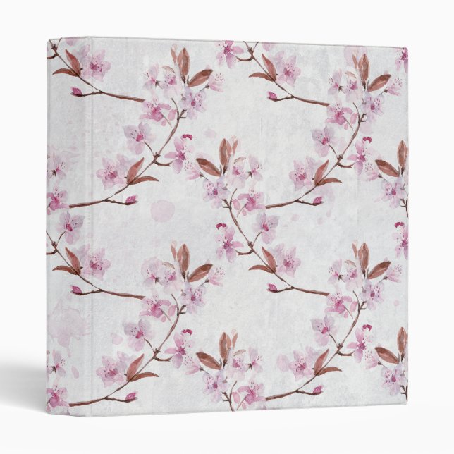 Pink Cherry Blossoms Binder (Front/Spine)