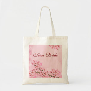 Pink Cherry Blossoms Bridesmaid  Tote Bag