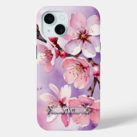 Pink Cherry Blossoms Lavender iPhone / iPad case