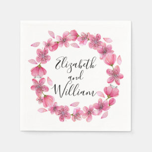 Pink Cherry Blossoms Napkin