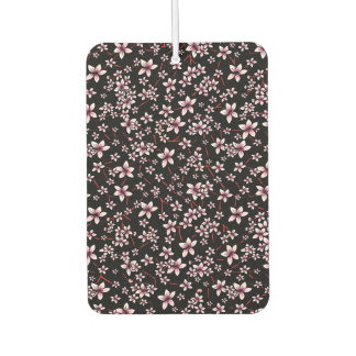 Pink Cherry Blossoms On Black Air Freshener