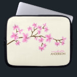Pink Cherry Blossoms Tree Laptop Sleeve<br><div class="desc">Personalized laptop sleeve features a beautiful vector illustration of a cherry blossoms or sakura tree. Customize with your name,  monogram,  initials or text of your choice. 
 Mujka</div>