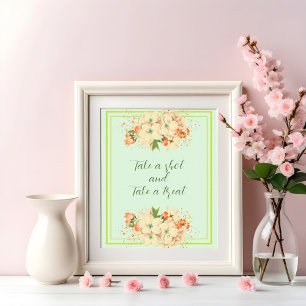 Pink Cherry Blossoms , Wedding Take a Shot Poster