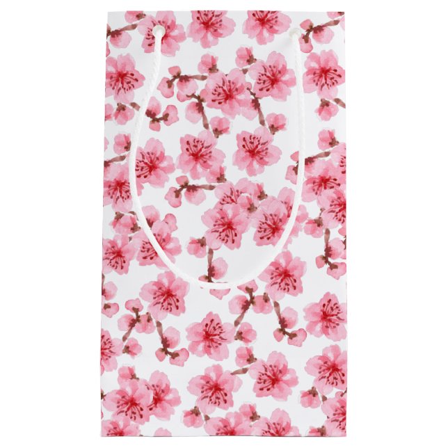 pink Cherry blosson Small Gift Bag (Front)