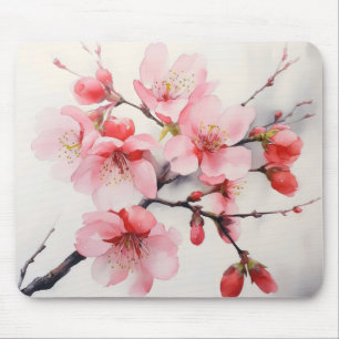 Pink Cherry Branch Spring Mouse Pad