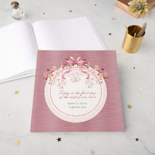 Pink Cherry Today Is the First Day of Our Lives Guest Book