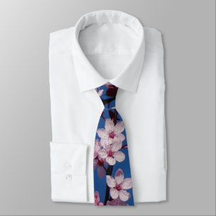 Pink Cherry Tree Blossom Tie