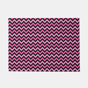 Pink Chevron Breast Cancer Awareness Pattern Doormat