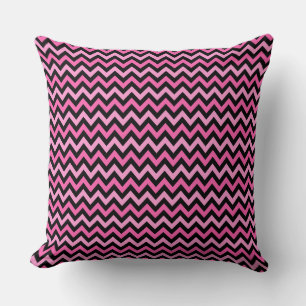 Pink Chevron Breast Cancer Awareness Pattern Throw Pillow