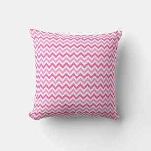 Pink Chevron Breast Cancer Awareness Pattern Throw Pillow