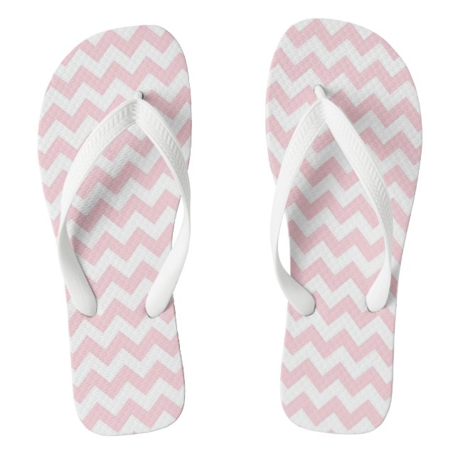 Pink Chevron Flip Flops (Footbed)