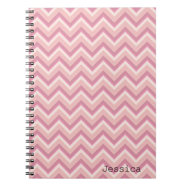 Pink Chevron Joli Carnet (Devant)