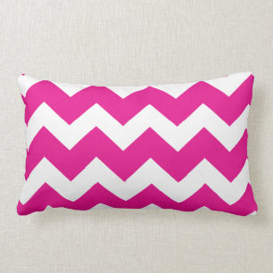 Pink Chevron lumbar Throw Pillow