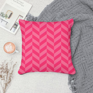 Pink Chevron Modern Decorative Accent Throw Pillow