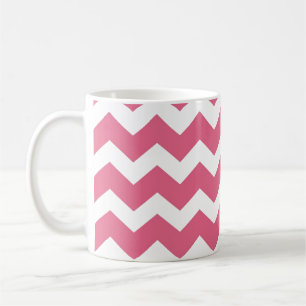 Pink chevron zigzag pattern modern trend coffee mug