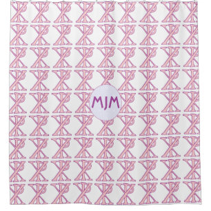 Pink Chi Ro Cross Tiled with Initials