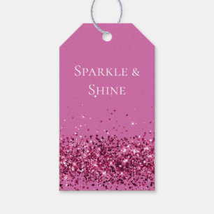 Pink Chic Glitter Sparkle Gift Tags