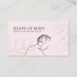 Pink Chic Hairstylist Woman Business Card