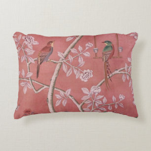 Pink Chinoiserie Accent Pillow
