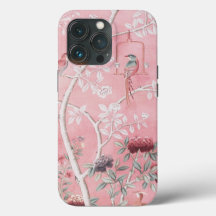 Pink Chinoiserie Bird Floral Elegant
